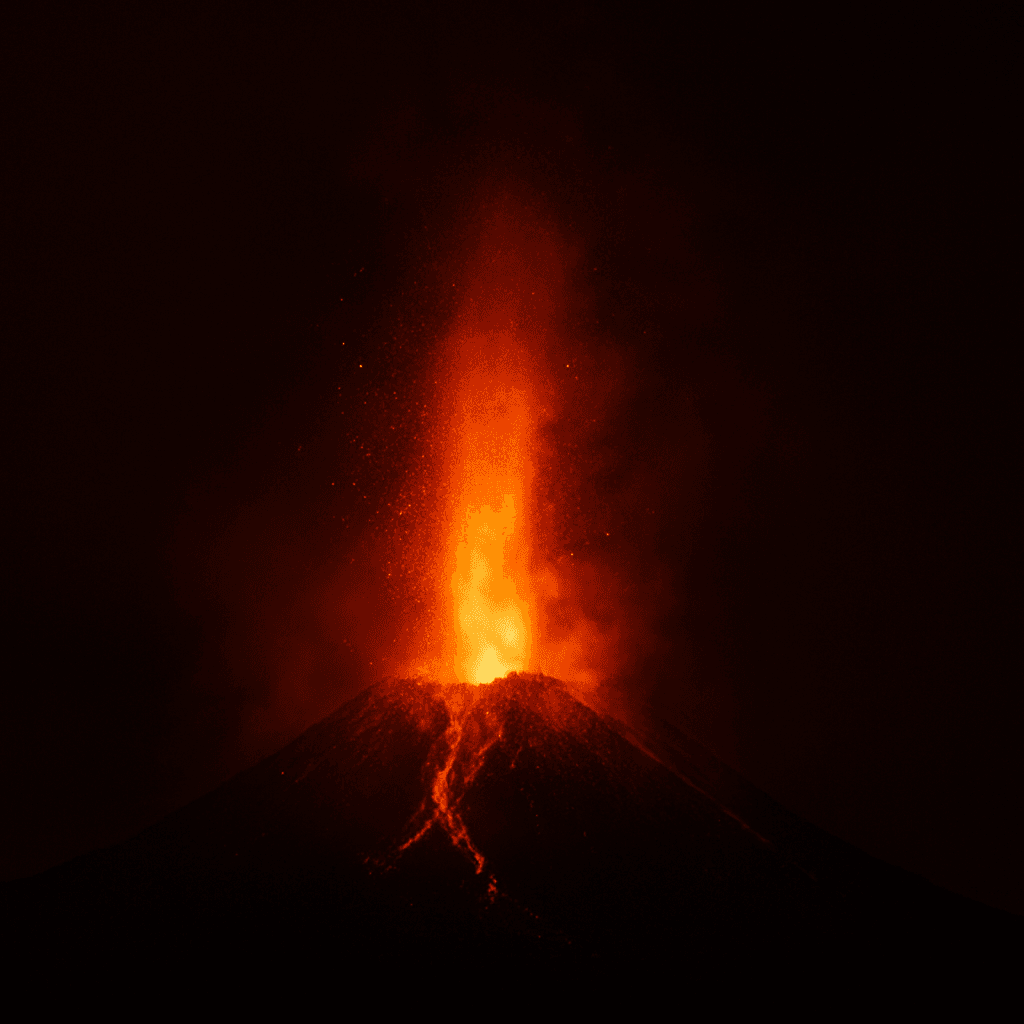 Un volcan en fusion