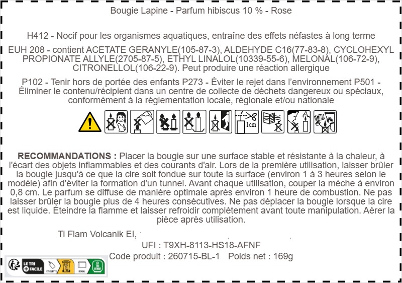 Bougie Lapine - Parfum hibiscus 10 % – Image 4